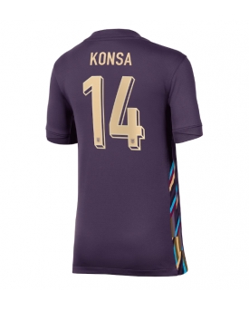 Inghilterra Ezri Konsa #14 Maglia Gara Trasferta Repliche Europei 2024 Donna